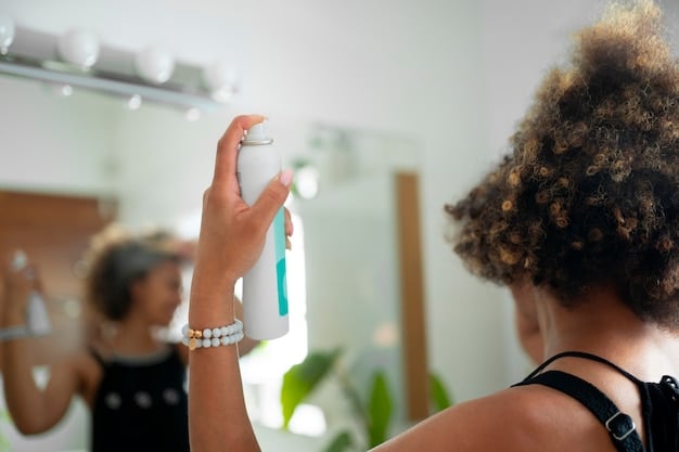 A person using a homemade cleaning solution to clean a bathroom mirror, with a spray bottle and microfiber cloth in hand. The focus is on the effectiveness and simplicity of DIY cleaning methods.