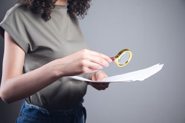 A person reviewing an energy storage system warranty document with a magnifying glass, emphasizing careful reading.