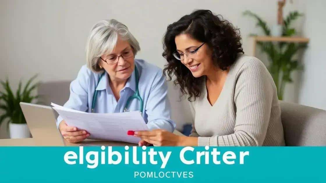 Eligibility criteria for caregivers