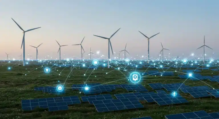 Modern smart grid integrating wind and solar renewable energy sources