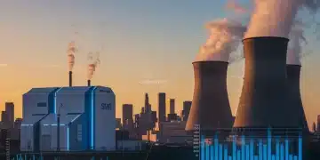 Comparative diagram of small modular reactor and traditional nuclear power plant economics for energy security.