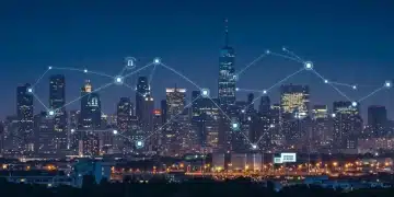 Futuristic city with robust energy grid and advanced storage, symbolizing grid resilience and innovation.