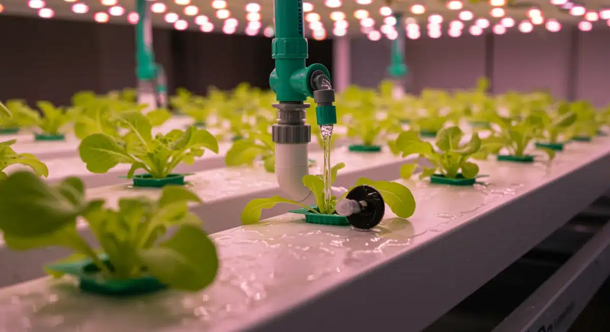 Advanced hydroponic system in a compact urban garden