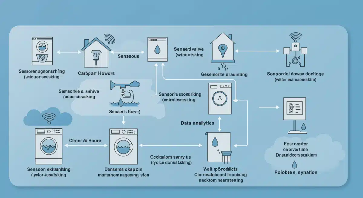 Diagram of a smart home water management system