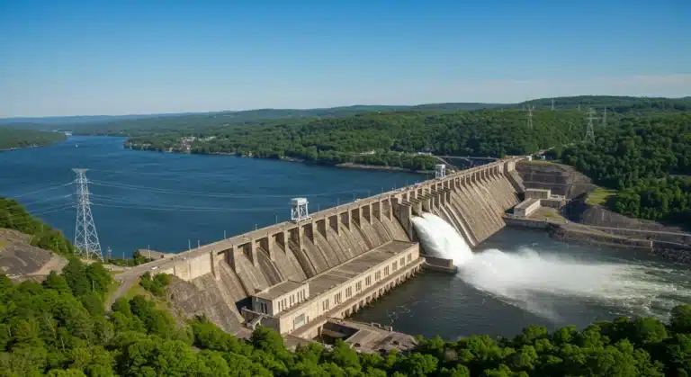 Hydroelectric dam generating clean energy in the U.S.