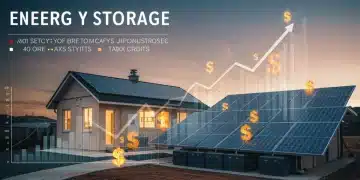 Modern home with solar panels and battery storage system, illustrating financial savings from tax credits.