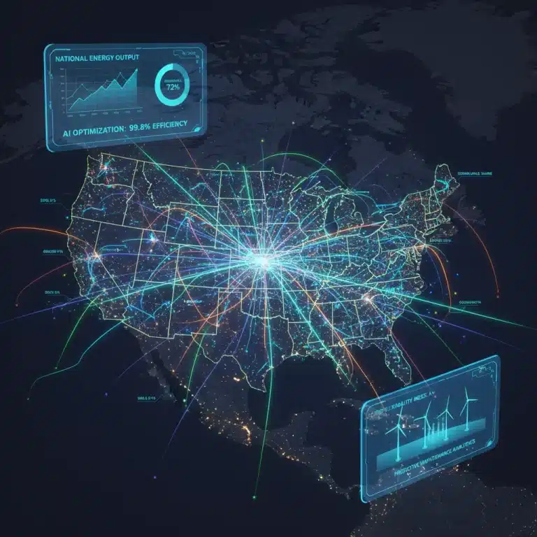 AI-powered smart grid optimizing U.S. energy flow