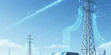 Futuristic Small Modular Reactor facility integrated into US power grid.