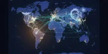 2026 Geopolitical Shifts: Impact on US Energy Security & Supply Chains Global energy and supply chain network impacted by 2026 geopolitical shifts